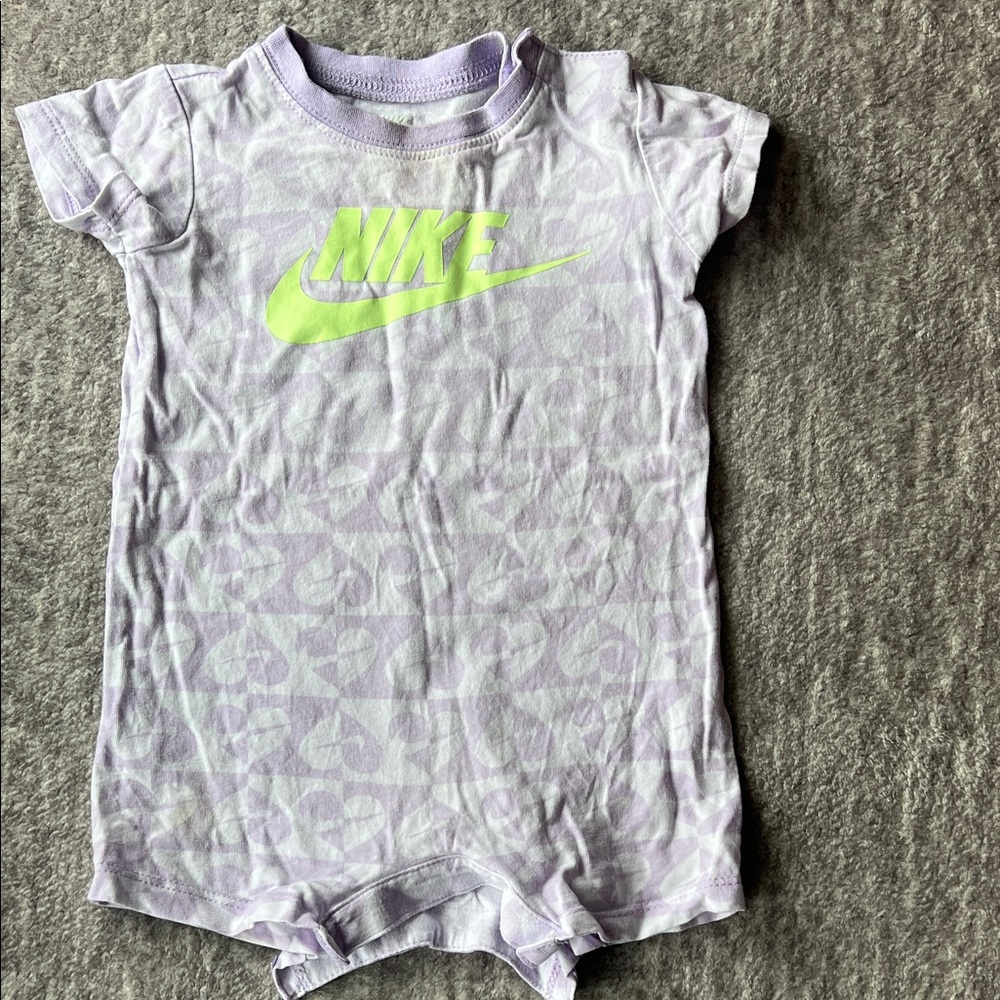Nike Infant Onesie in Lavender and Lime